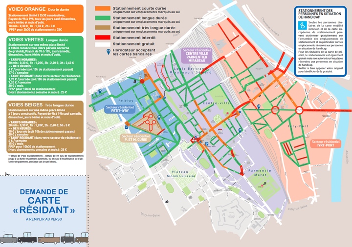 DEMANDE DE CARTE DE STATIONNEMENT POUR LA